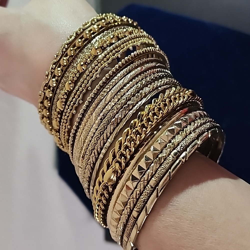 Gold Bangle Set - Picture 3 of 3